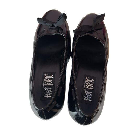 Hot Topic Y2K High Heel Platform Pumps Size 6 Black Whimsigoth Dark Romantic - Picture 3 of 7
